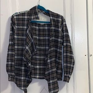 flannel cardigan